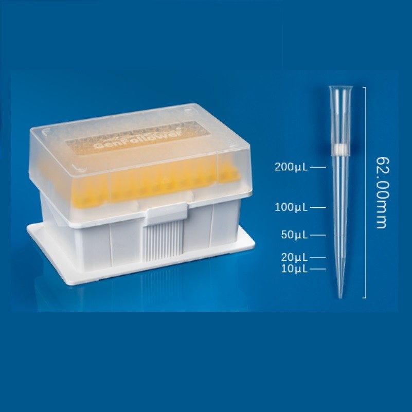 Наконечники ПЛР в штативі, GENFOLLOWER, фільтр, стерил., 200 мкл, E-FTR200-S